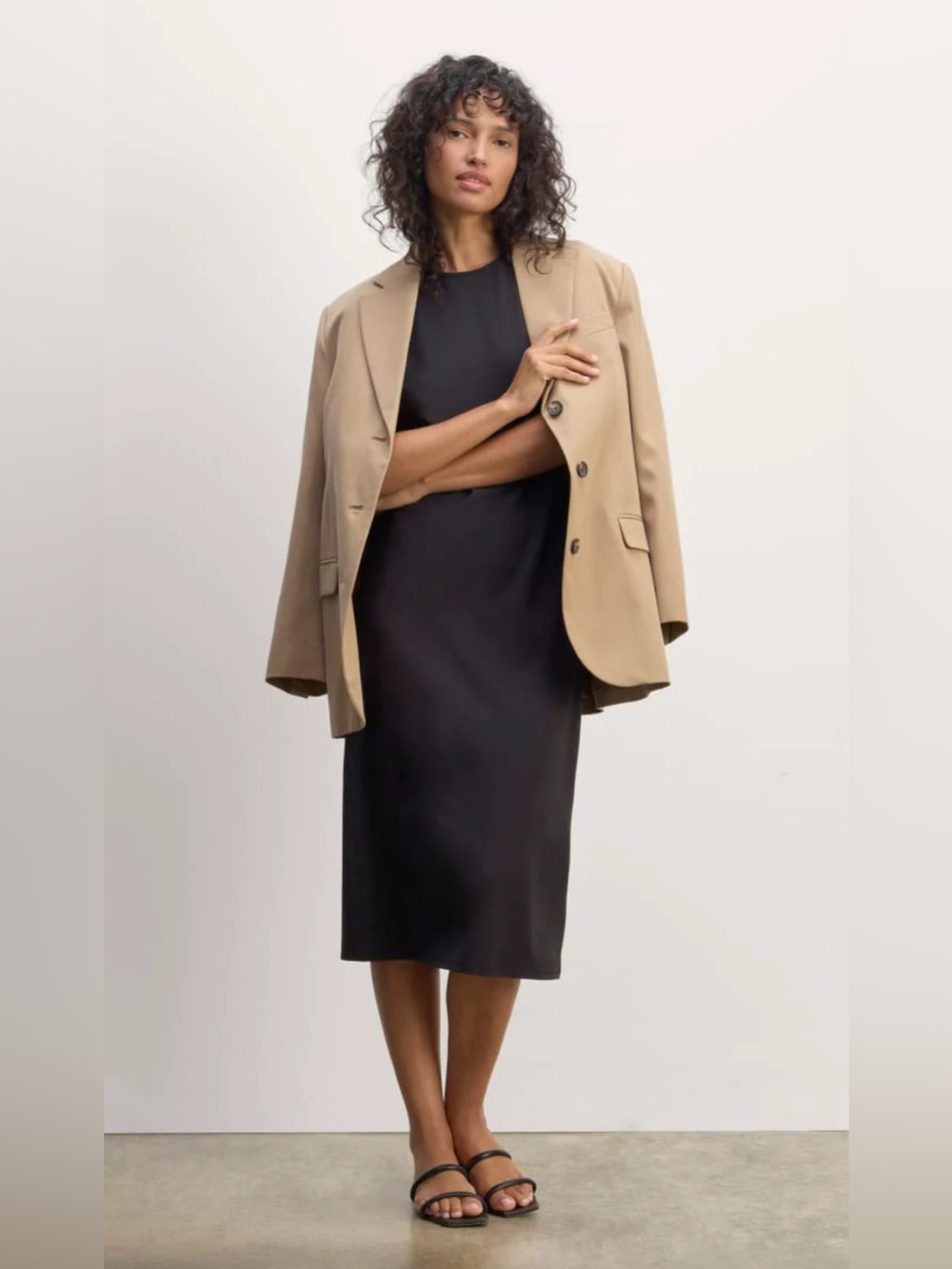 NWOT Everlane THE FORM DRESS in Black Size XS